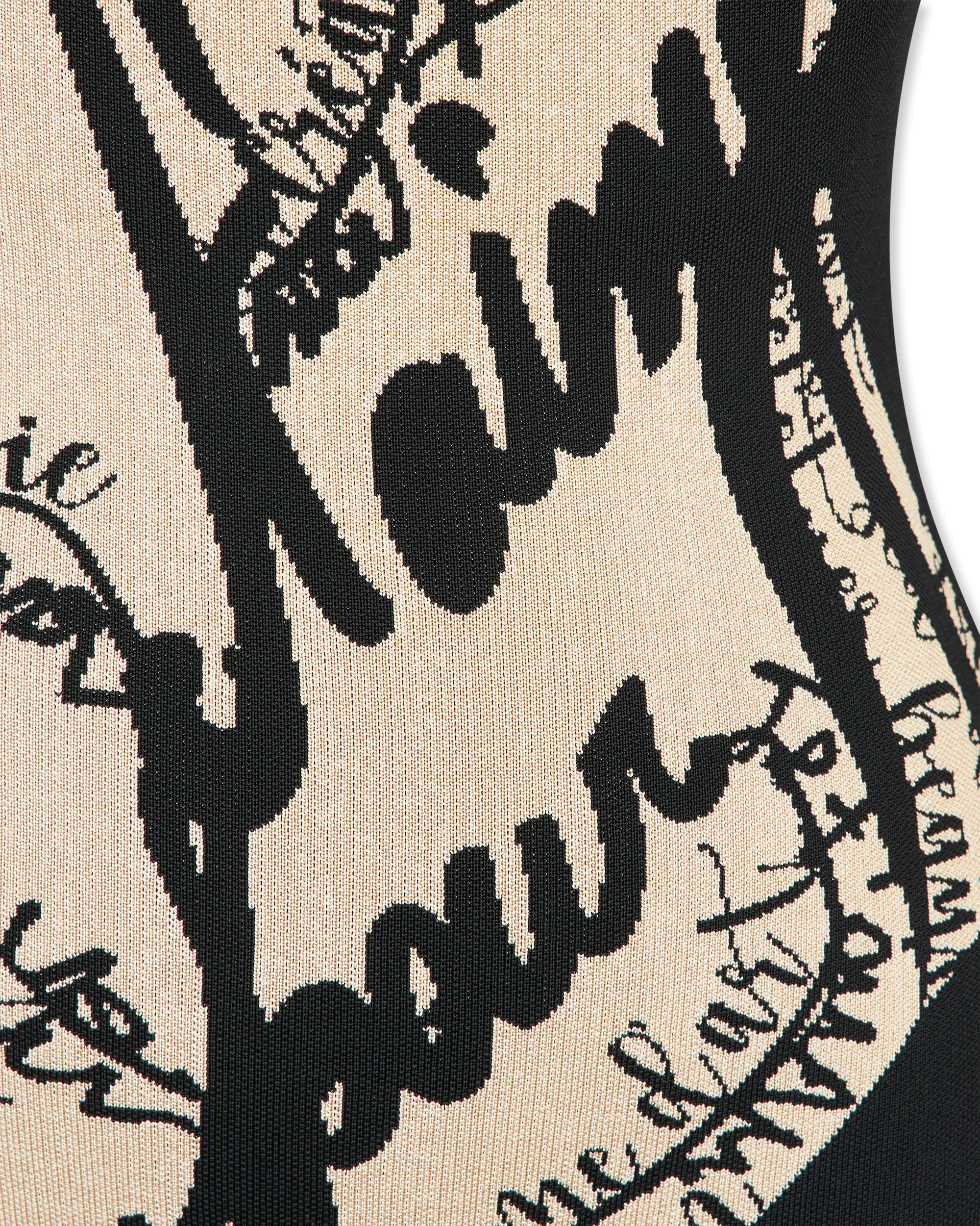 Torso Motif Jacquard Knit Bodysuit