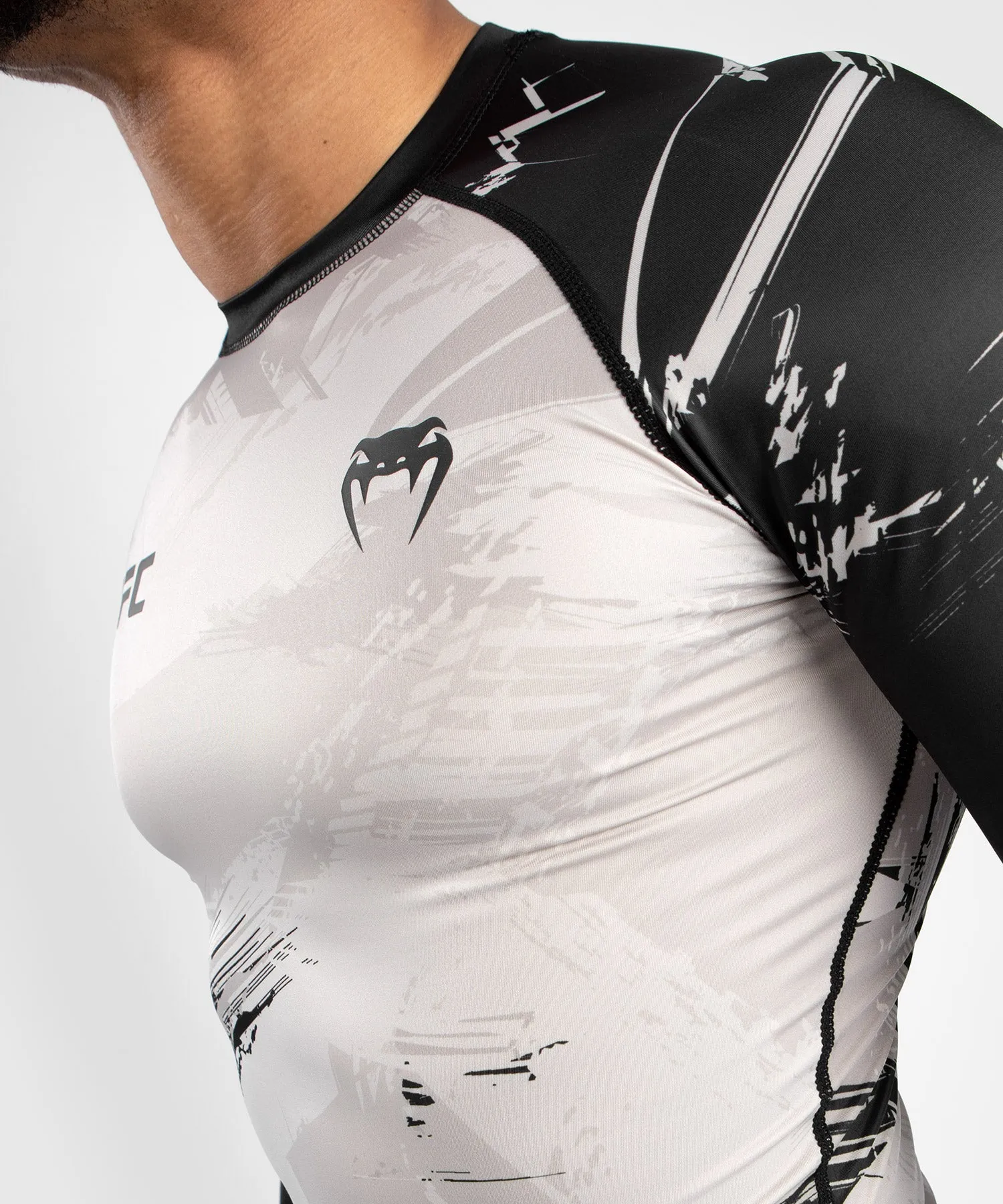 UFC Venum Authentic Fight Week Men’s 2.0 Performance Long Sleeve Rash Guard - Sand/Black