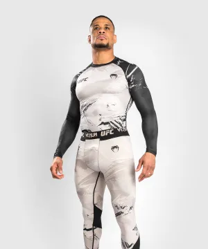 UFC Venum Authentic Fight Week Men’s 2.0 Performance Long Sleeve Rash Guard - Sand/Black