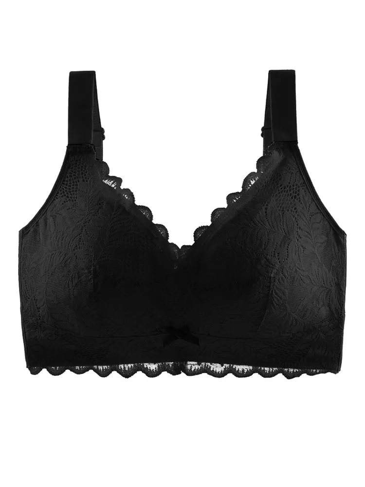 Ultra-thin Lace Push-up Wireless Bra