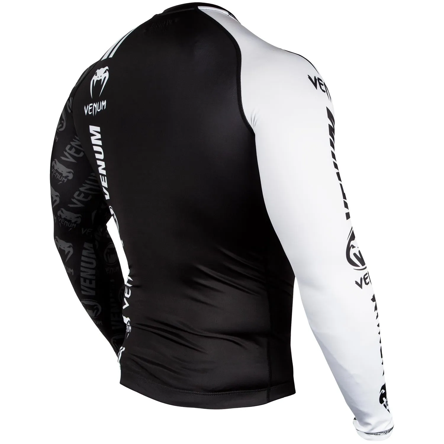 Venum Logos Rashguard Long Sleeves - Black/White