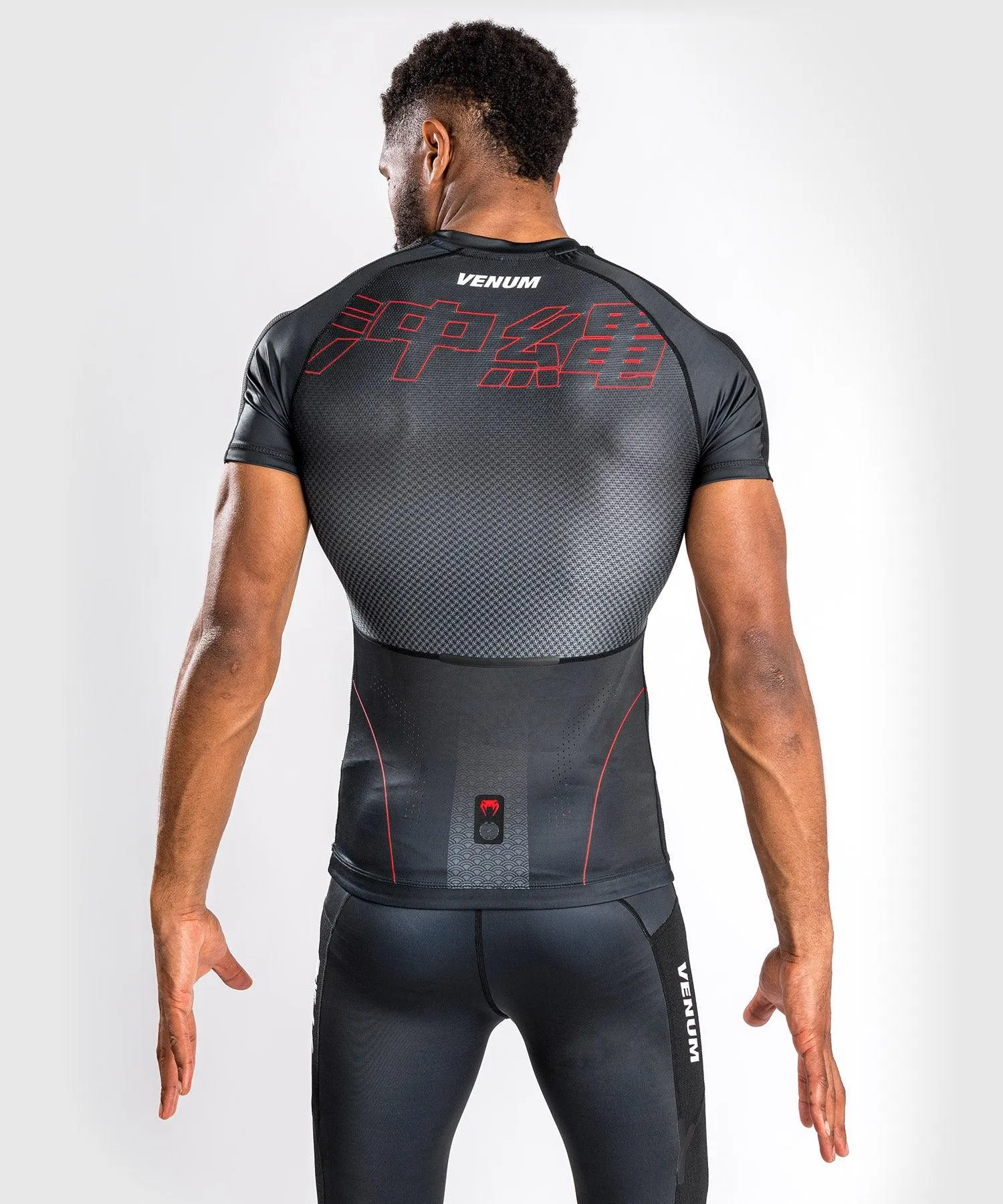Venum Okinawa 3.0 Rashguard Short Sleeves  - Black/Red