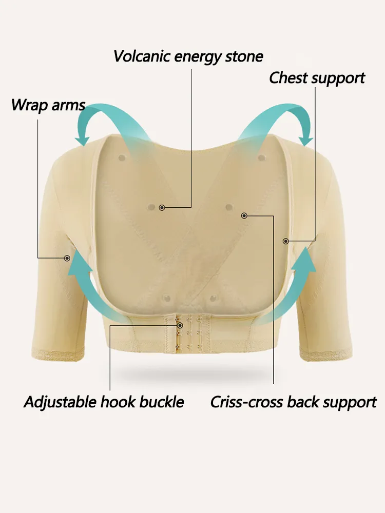 Volcanic Energy Stone Support Upper Post Surgical Arm Compression Shapewear