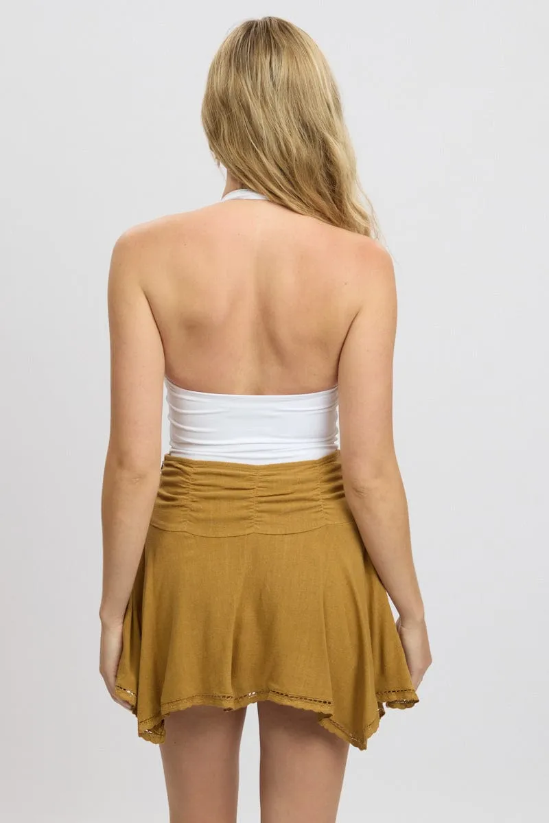 White Halter Bodysuit Supersoft