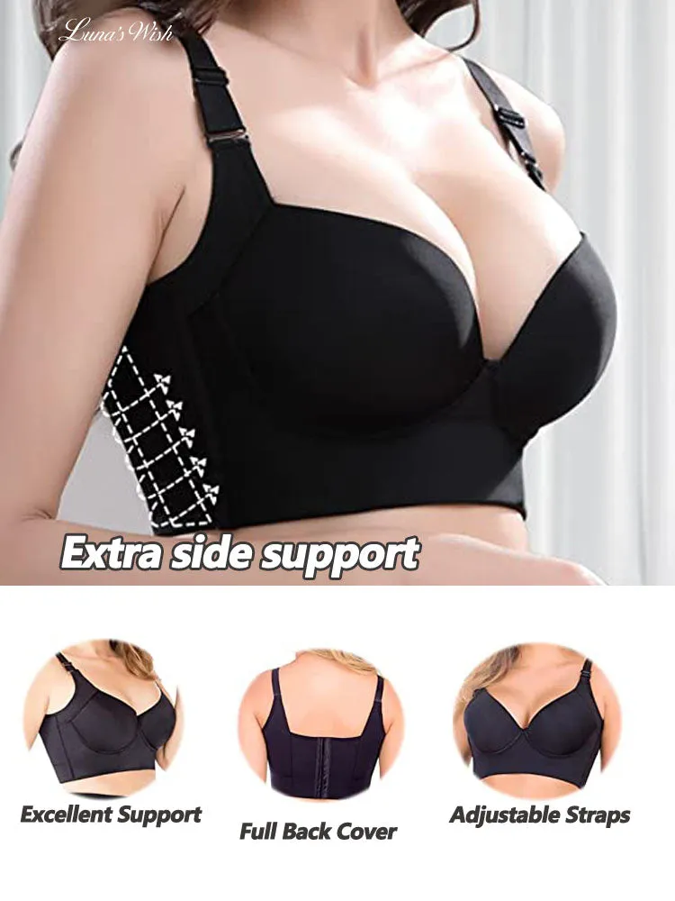 Women Comfort Push Up Glossy Longline T-Shirt Bras