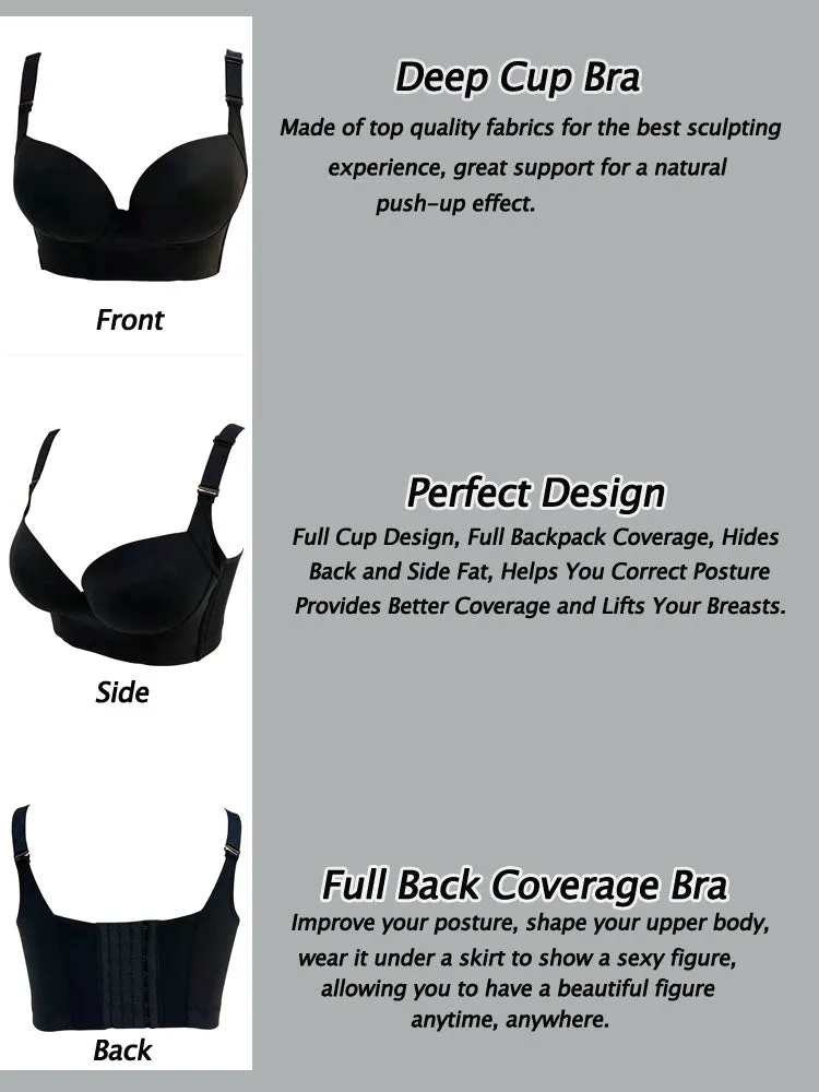 Women Comfort Push Up Glossy Longline T-Shirt Bras
