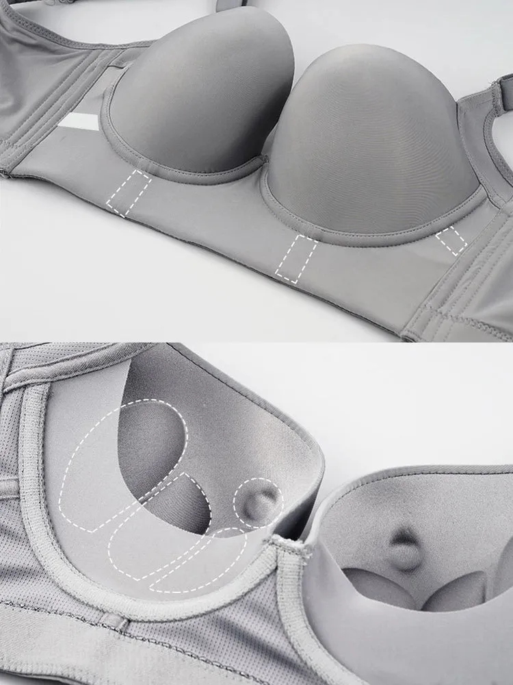 Women Comfort Push Up Glossy Longline T-Shirt Bras