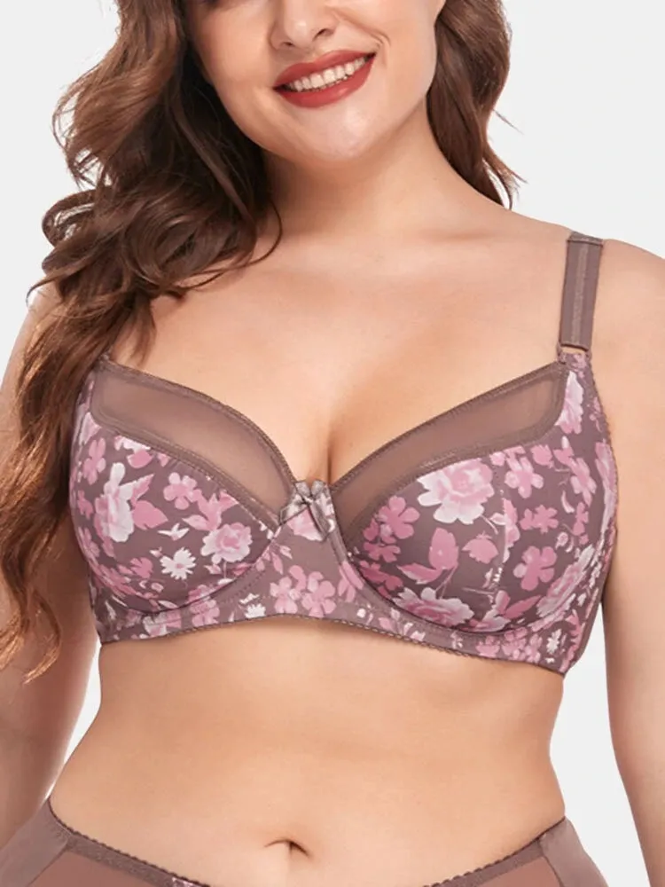 Women's Comfort Ultra-thin Lace Push Up Bra