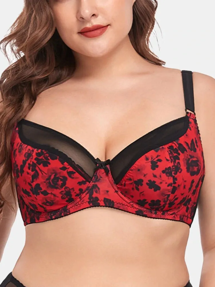 Women's Comfort Ultra-thin Lace Push Up Bra