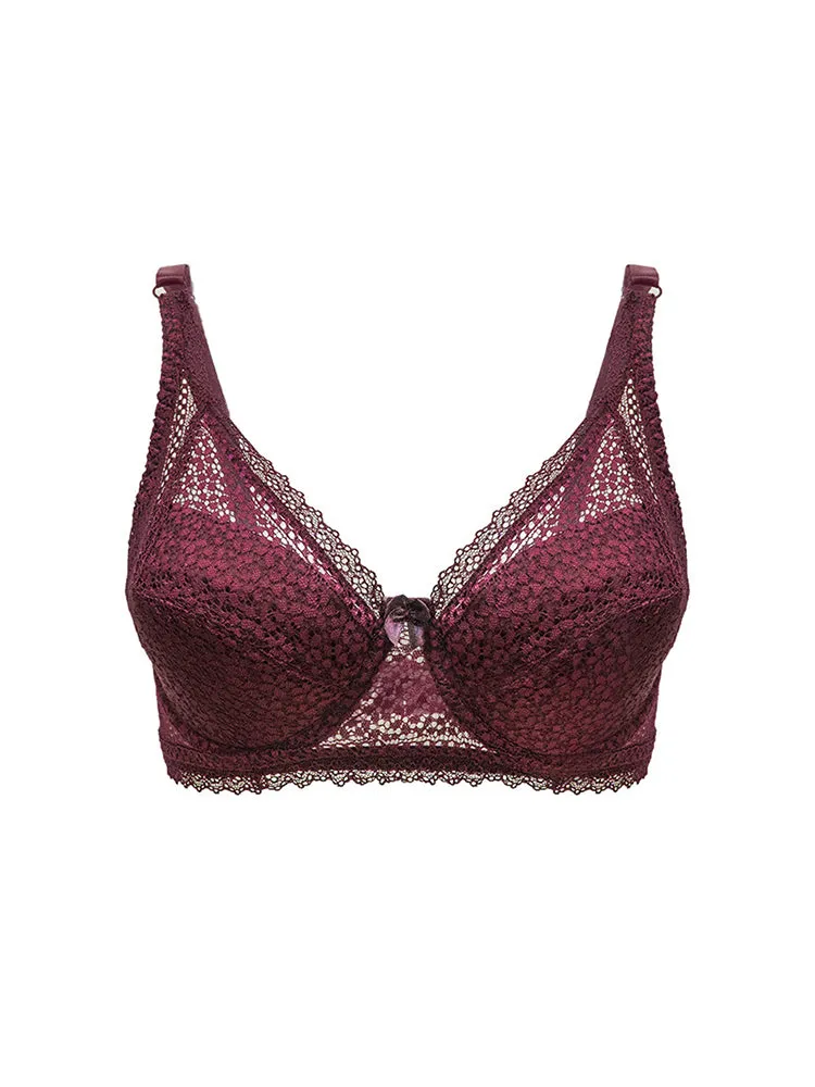 Women's Romantic Cutout U-back Underwire Bra