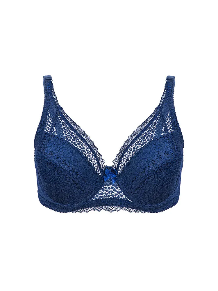 Women's Romantic Cutout U-back Underwire Bra