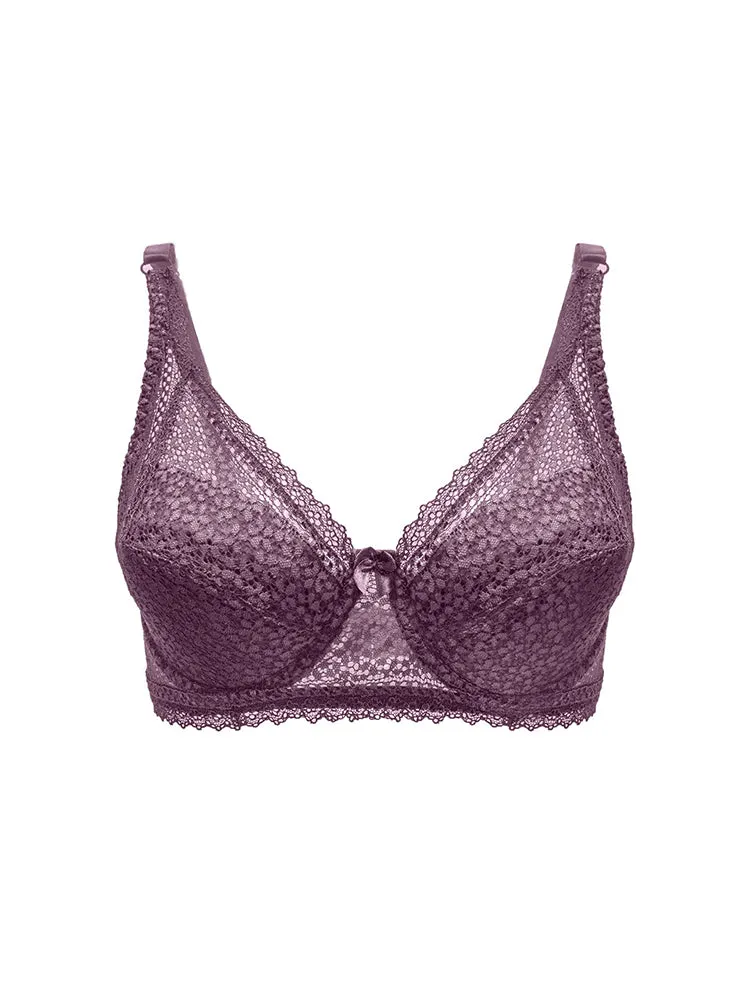 Women's Romantic Cutout U-back Underwire Bra