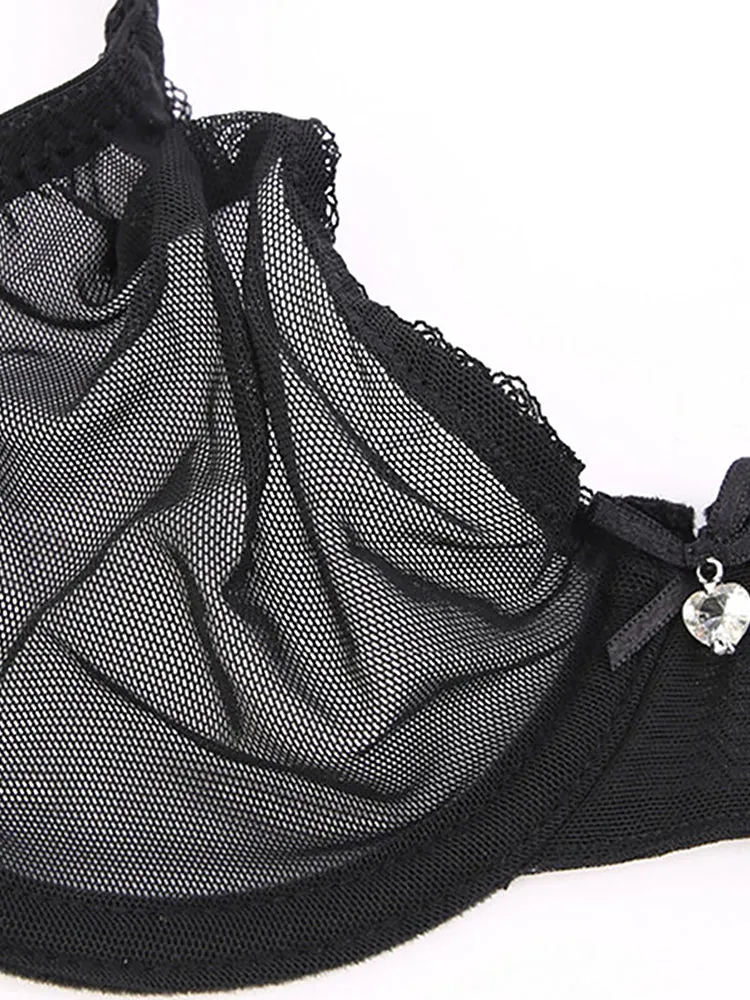 Women's Sexy Sheer Mesh Lingerie Bra and Thong Panty Set