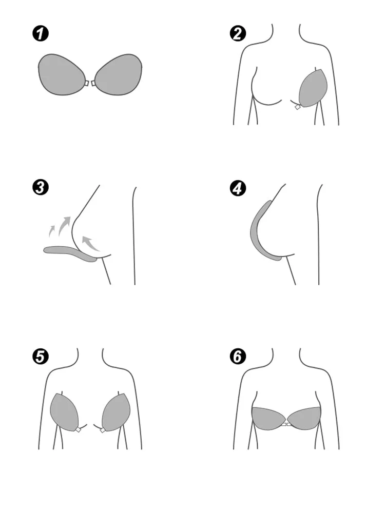 Womens Silicone Breast Lift Push Up Invisible Bra