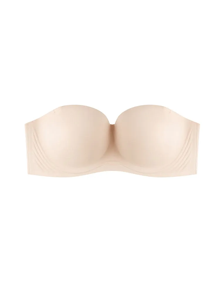 Women's Strapless Bra Non-Slip Seamless Minimizer Bras