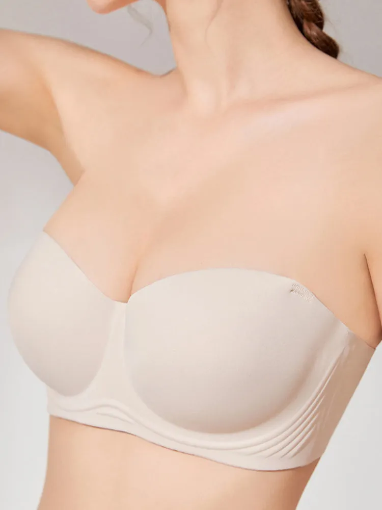 Women's Strapless Bra Non-Slip Seamless Minimizer Bras