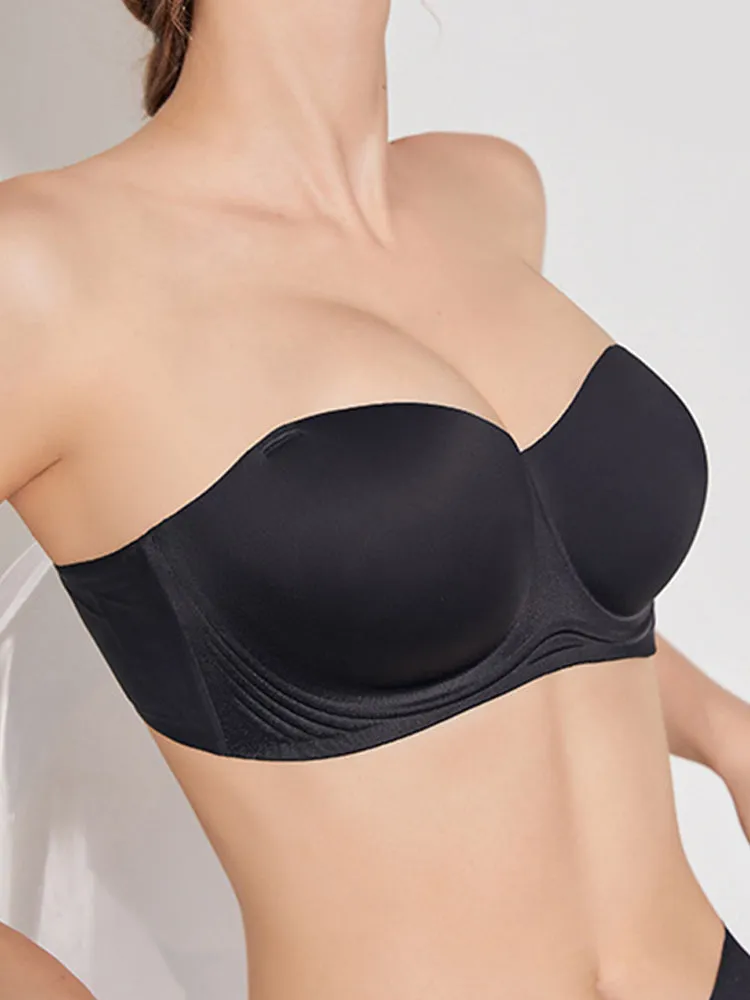 Women's Strapless Bra Non-Slip Seamless Minimizer Bras