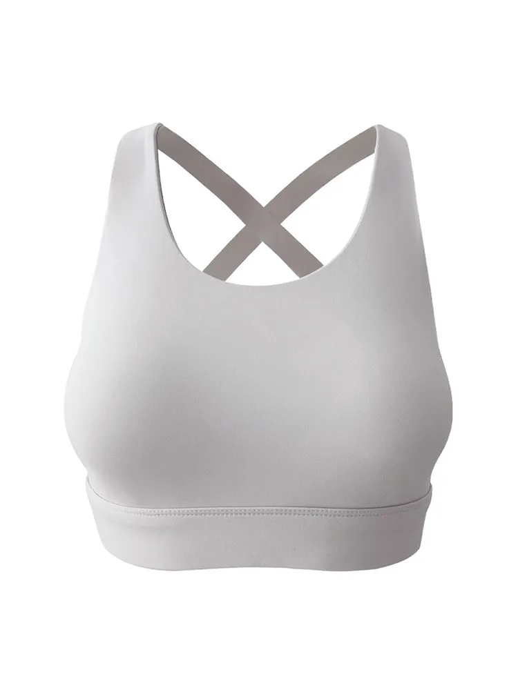 Women's Strappy Padded Criss-Cross Back Tank Yoga Sports Bras